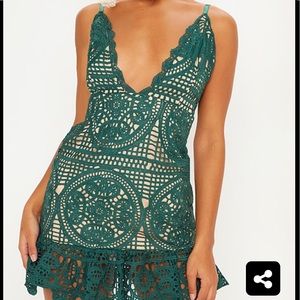 Green Bodycon Lace Dress